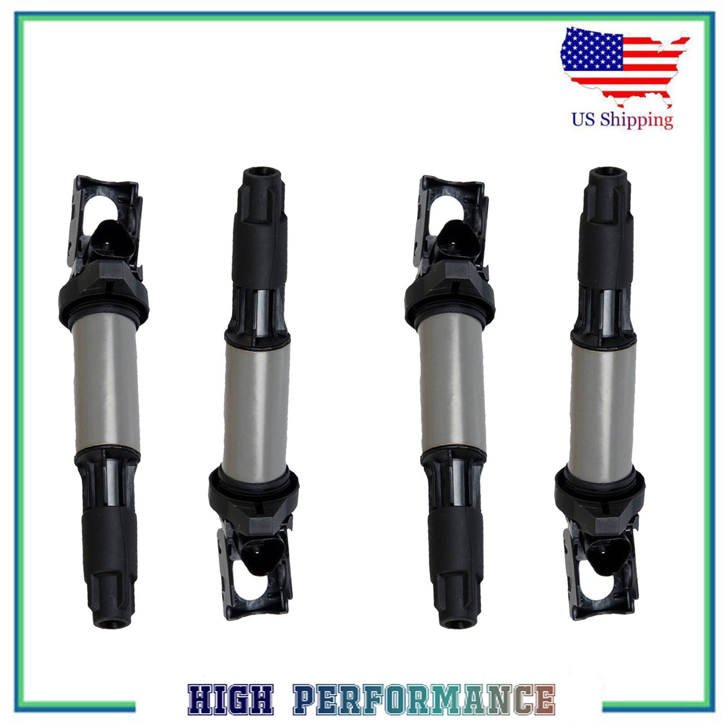 Juego 4PCS Encendido Bobina Para UF522 BMW E39 E46 E53 E60 E63 330Ci M3 X5 Z3 Z4