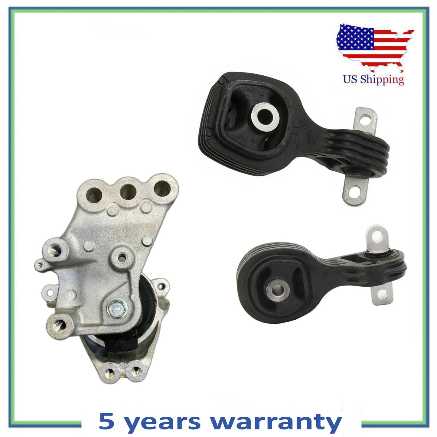 3PCS Engine Motor Mount w/ Bracket for Auto Trans for 17-19 Honda CR-V 1.5L 2.4L