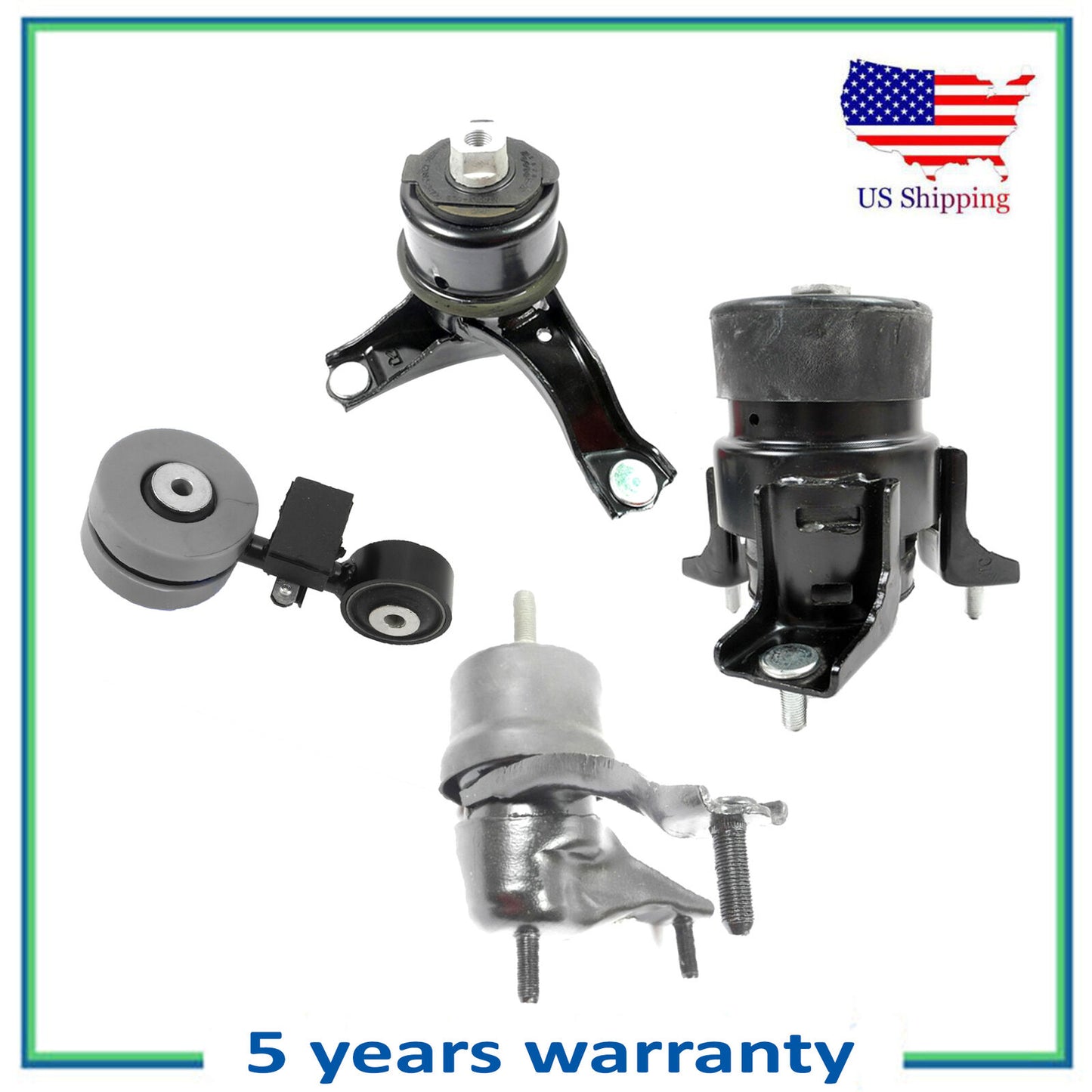4PCS Motor & Auto Trans Mount Polyurethane For 07 08 09 Toyota Camry 2.4L