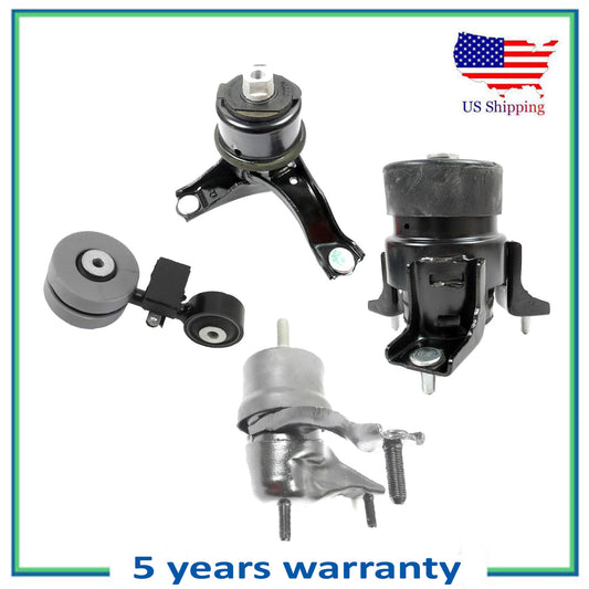 4PCS Motor & Auto Trans Mount Polyurethane For 07 08 09 Toyota Camry 2.4L