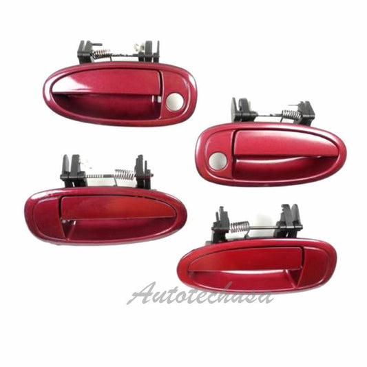 1995-1999 Outside Door Handle For Toyota Avalon Set Of 4 Ruby Red 3L3 DS454