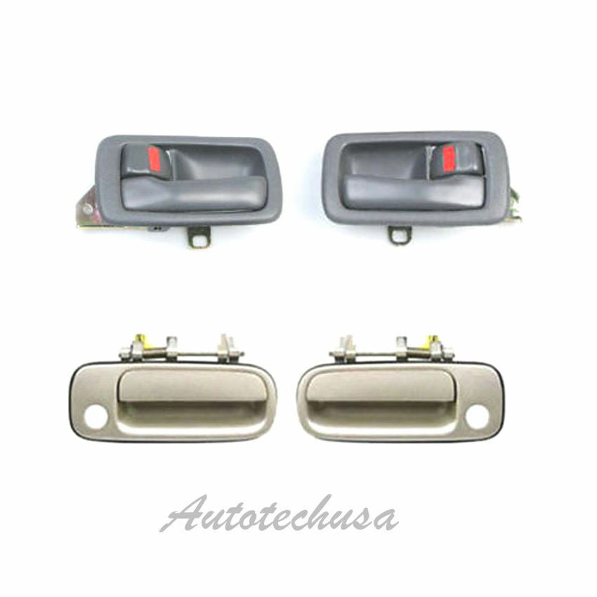 92-96 Per Camry Porta Manico 2 Anteriore Esterno Beige 4M9 & 2 Grigio DS389