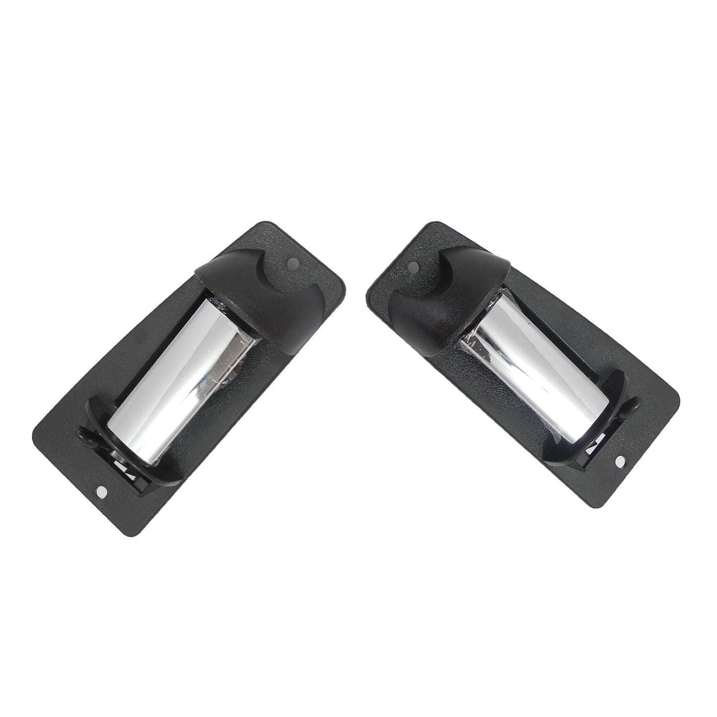 Rear Outer Door Handle 2PCS For Chevrolet Silverado GMC Texture Black & Chrome