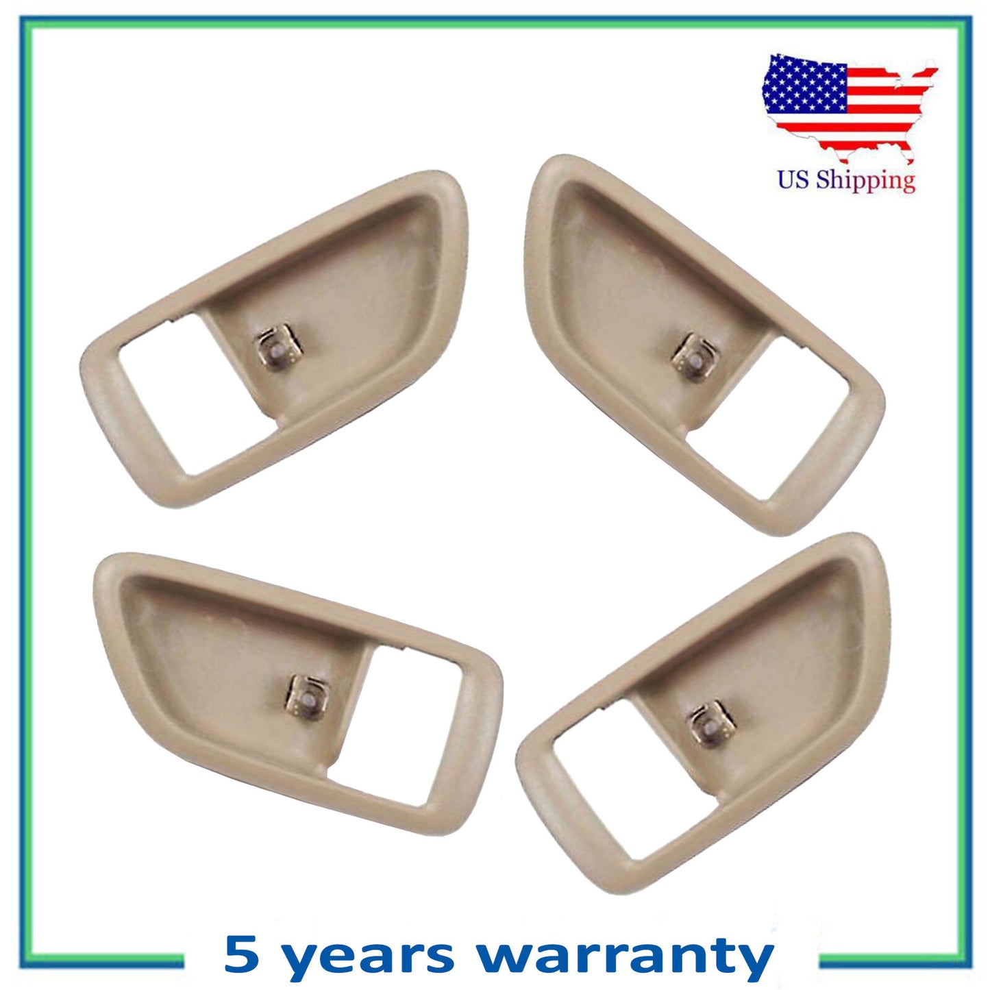 4 PCS Interior Door Handle Bezel Trim Casing Cover For 00-2004 Toyota Avalon Tan