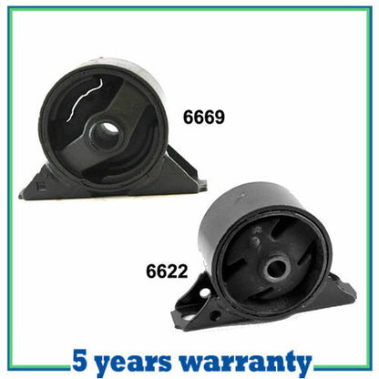 Front & Rear Motor Mount M1020 97-02 For Mitsubishi Mirage 1.5 /1.8L AT Trans