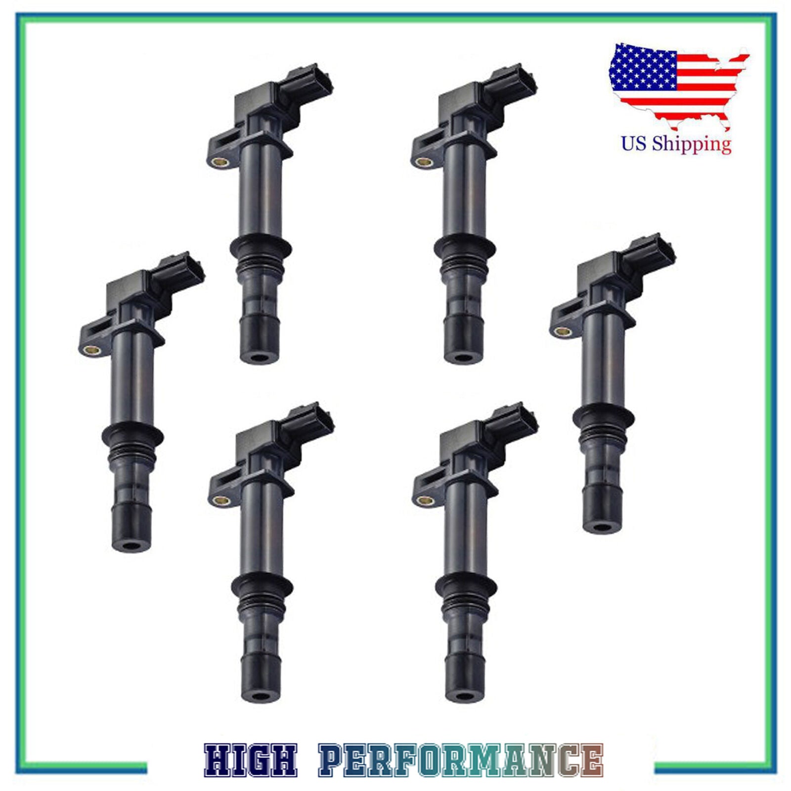 Juego 6PCS Nuevo Encendido Bobina Para UF270 C1231 C1653 Dodge Jeep Mi ...