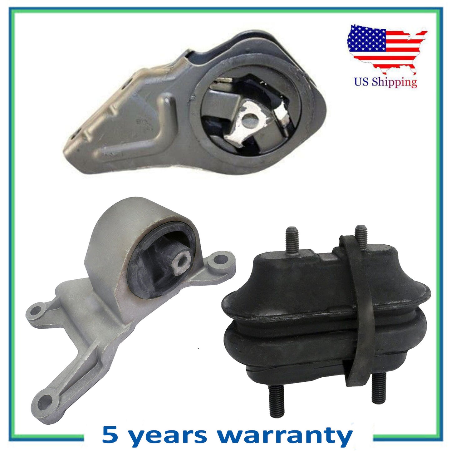 Engine Motor & Trans Mount 2876 2874 5223 For 1997-2001 Chevrolet Malibu 3.1L