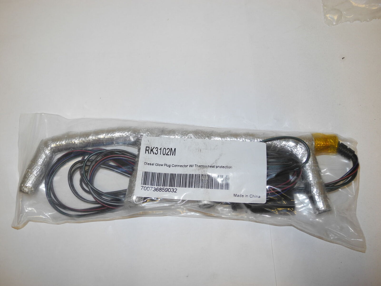 Improved 4-Wire Glow Plug Harness W/ Connector W/Thermo heat cover For 02 03 VW