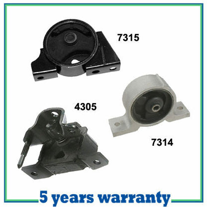 M362 Engine Motor Mount Set 3PCS For 2000-2001 Nissan Sentra 2.0L For Auto Trans