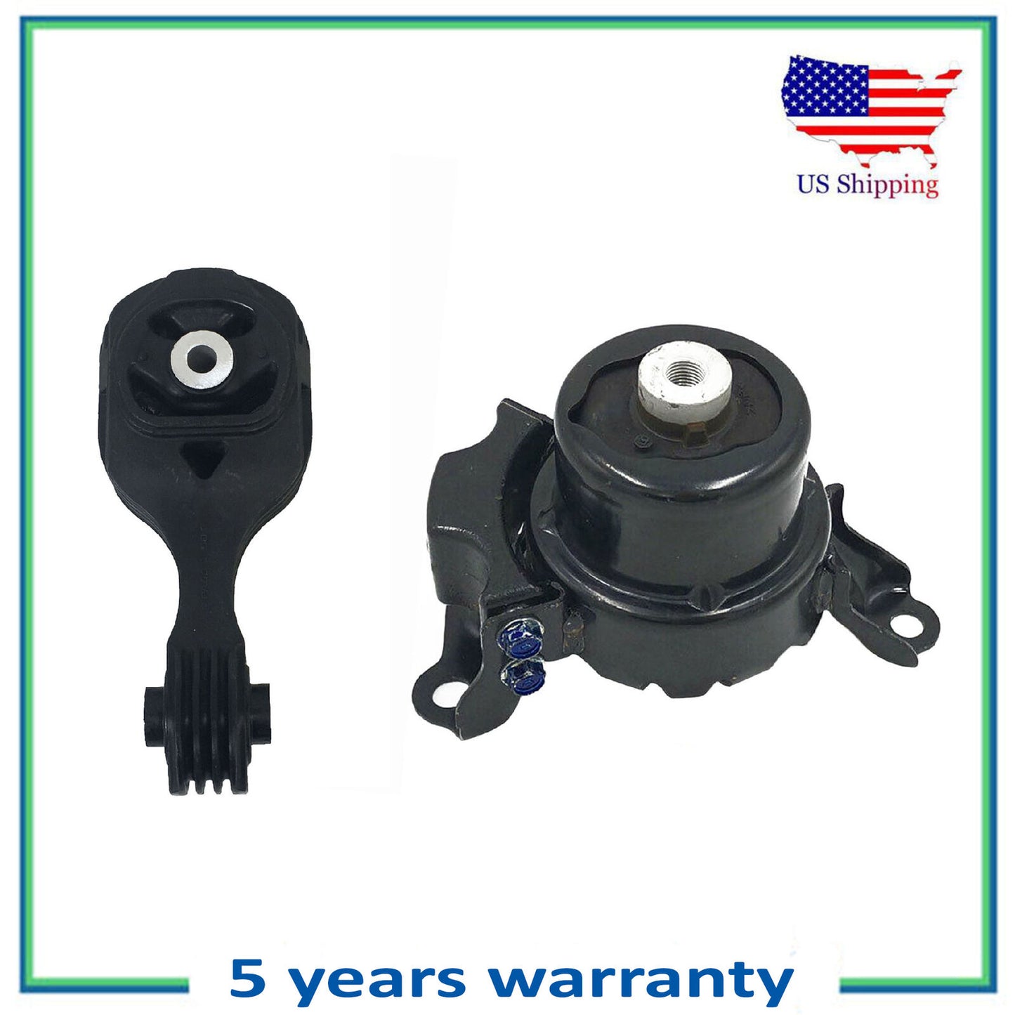 2PCS Engine Motor Mount for Auto CVT Trans. For 15-19 Honda Fit 1.5L EX EX-L