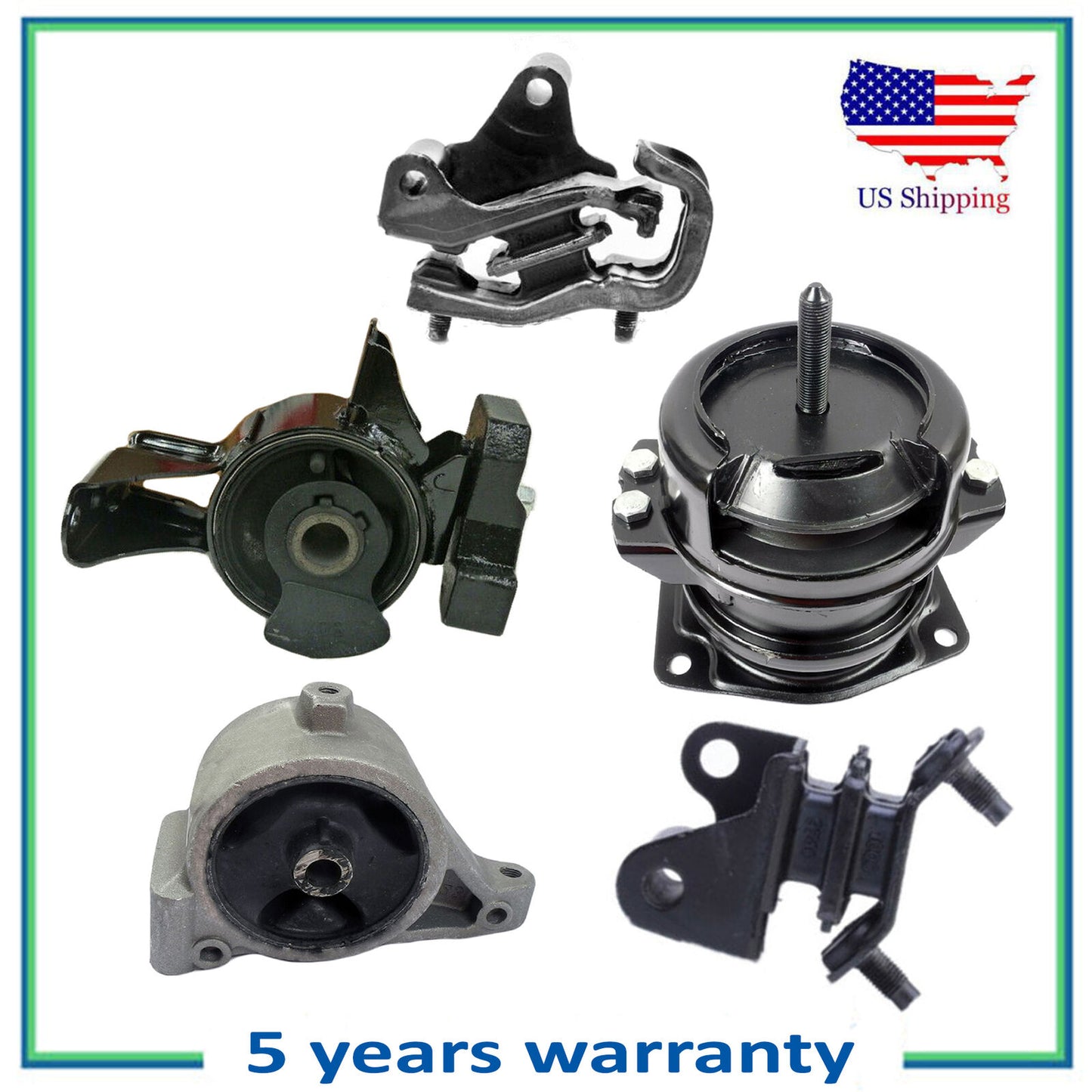5PCS Hydraulic Engine & Trans. Mount w/ Auto 5pcs For 2010-2014 Honda Ridgeline