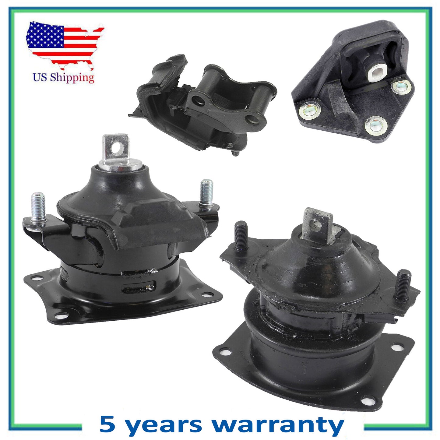 M3659 4PCS Motore & Trans Montante Per 2003-2007 Honda Accord 2.4L Manuale