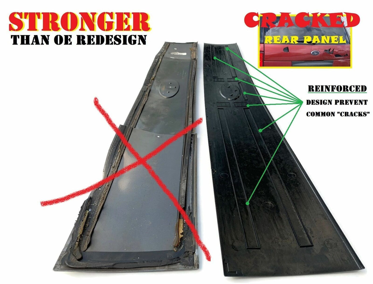 Actualizado Posterior Hatch Elevador Puerta Aplique Panel Moldura Para 02-05