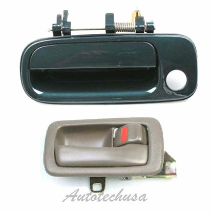 92-96 Para Camry Puerta Mango Frente L Exterior Verde 6M1 & Marrón R DS410