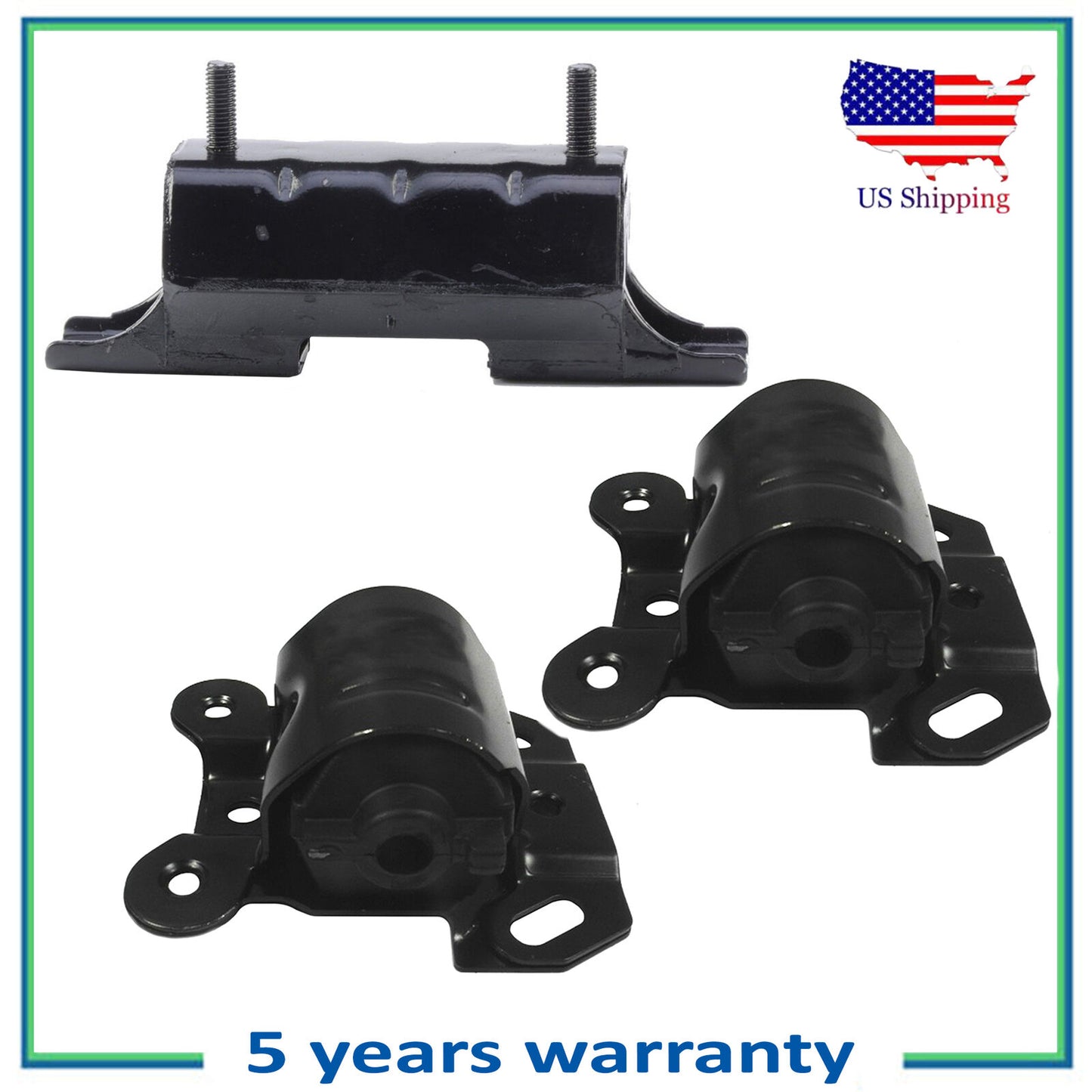 Set of 3pcs Engine Motor & Trans Mount For 96-05 Chevy Astro GMC Safari 4.3L 4WD