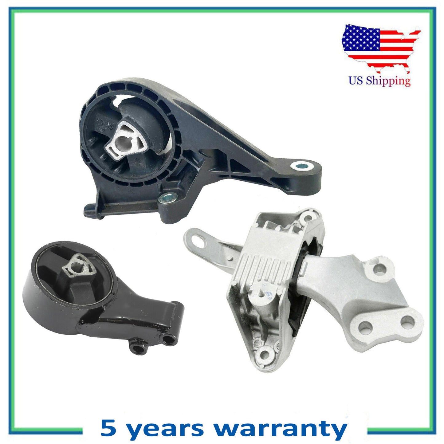 Set Automatic Transmission Mount For 12-17 Buick Verano 12-14 Chevy Orlando 2.4L