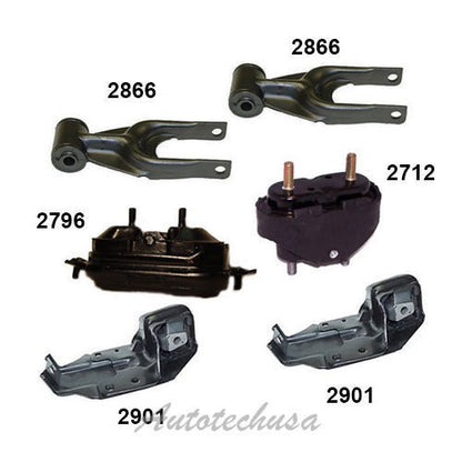M662 Motor & Trans Montaje Juego 6PCS Para 1994-2003 Pontiac Grand Prix 3.1L