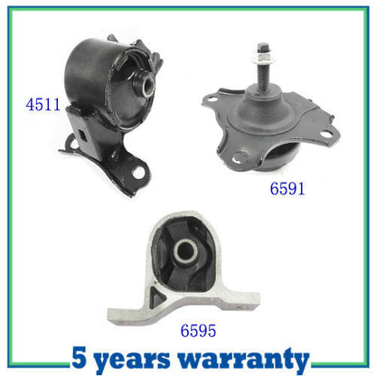 Engine Motor & Trans Mount Auto M1319 For Civic Acura EL 1.7L Set 4511 6591 6595