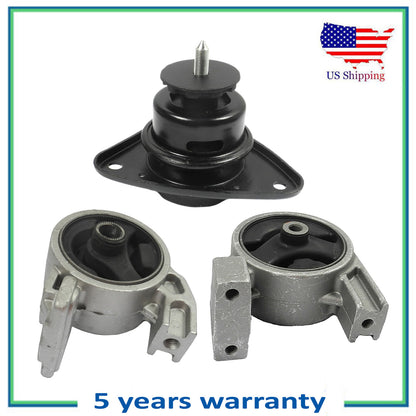 3PCS Front & Rear Engine Motor Mount For 06-11 Kia Rio Rio5 1.6L 7159 7136 7164