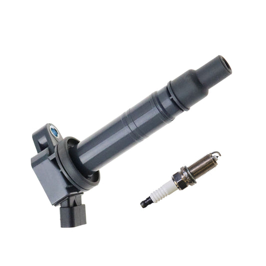 Set 2 UF495 Ignition Coil & Denso 3421 Spark Plug For Lexus Toyota 2.4 2.7 4.0