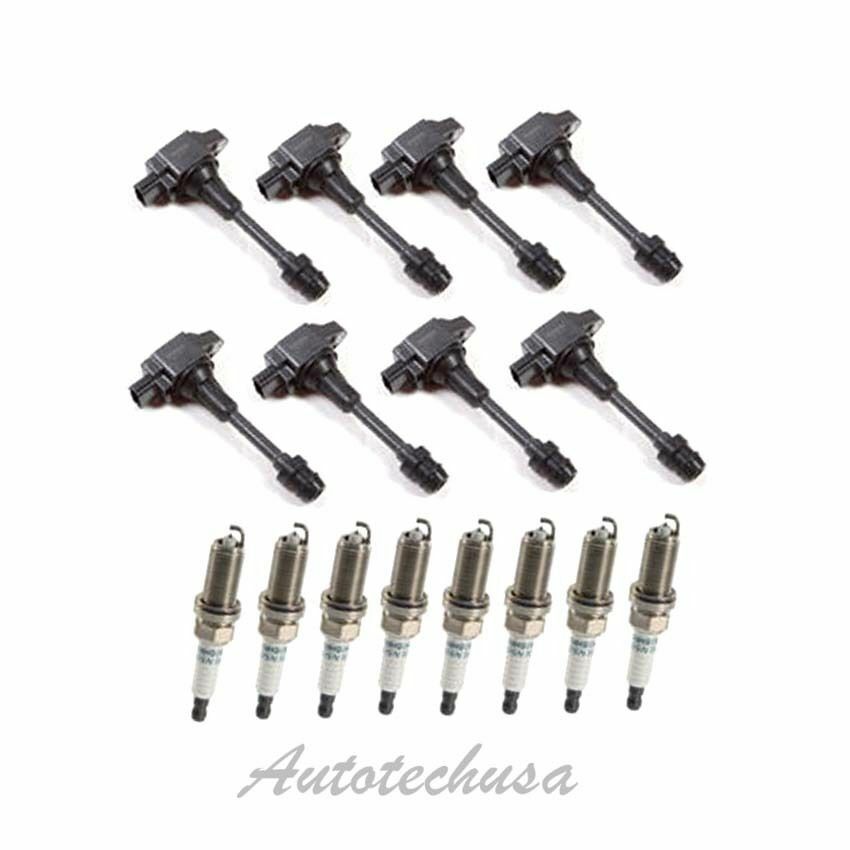For Nissan Titan Armada 8 Ignition Coil & 8 Denso Spark Plug IC247 B2876 8