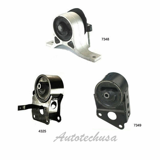 For 07-08 Nissan Maxima 3.5L Engine Mount Set 3 w/o Sensors M983 4325 7348 7349