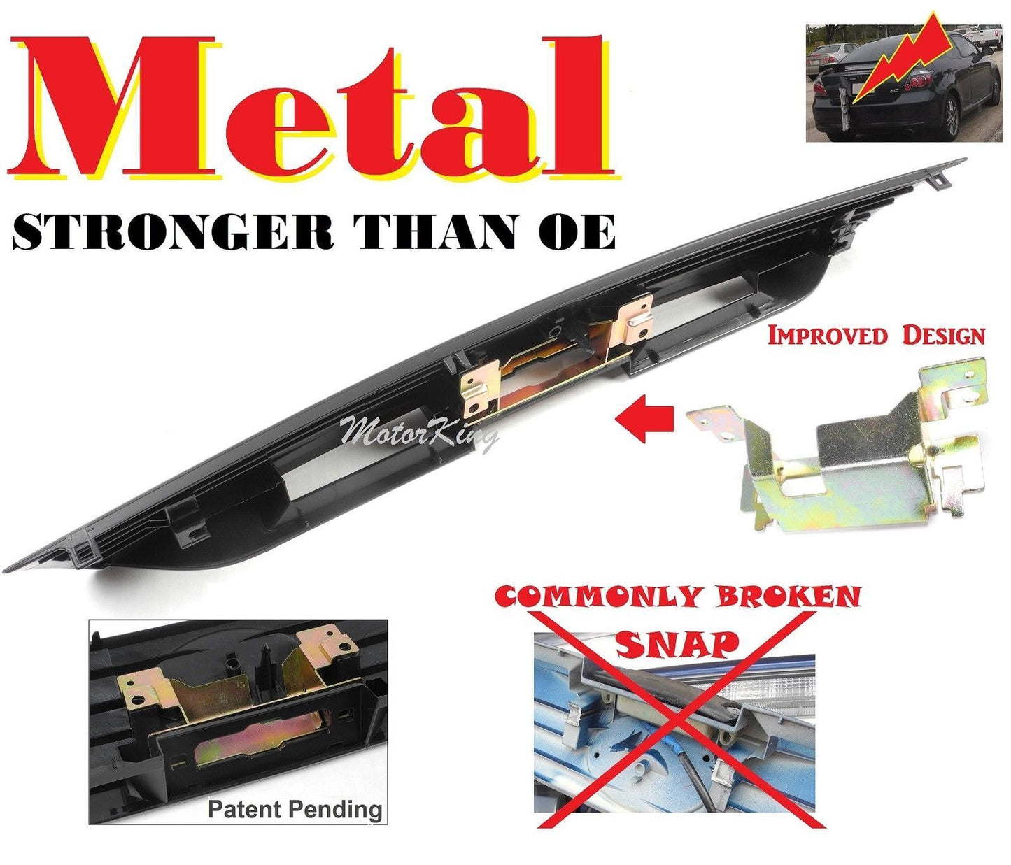 Liftgate Garnish Trim Hatch Trunk Lift Handle Carbon For 2005-2009 2010 Scion tC