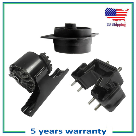 Set 3PCS New Engine Motor & Transmission Mount For 2007-2009 Suzuki SX4 2.0L 4WD