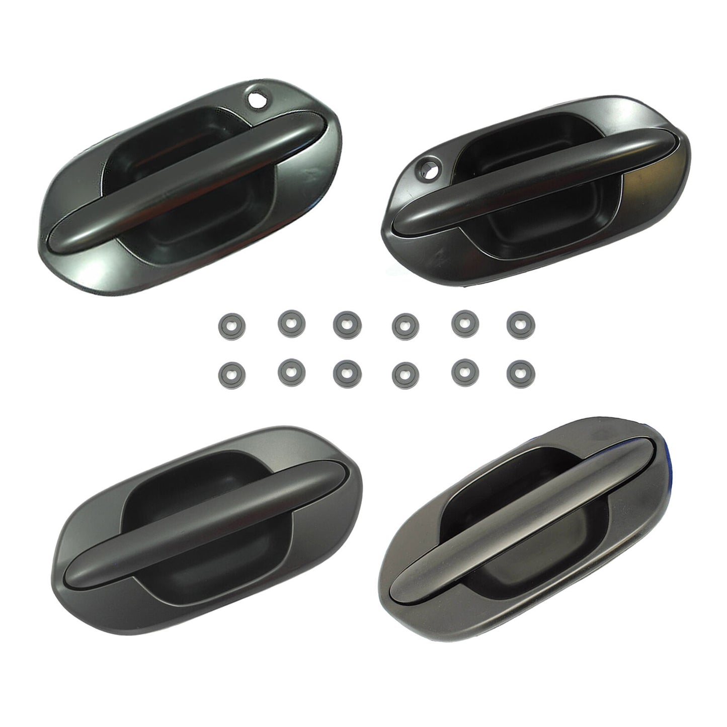 Front & Rear Outside Door Handle Set 4 PCS For 03-04 Honda Odyssey Texture Black