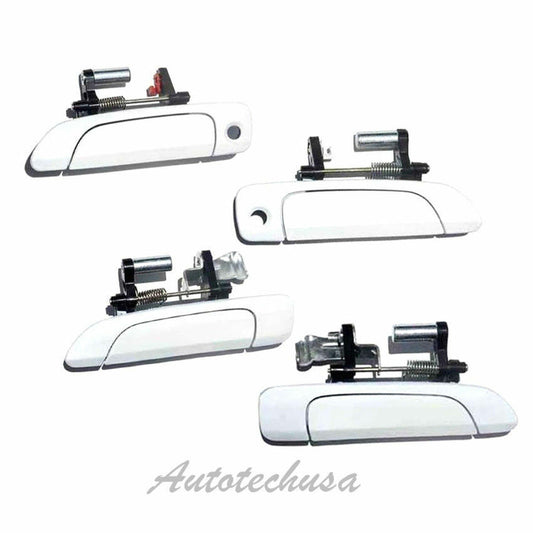 01-05 Pour Honda Civic Complet Set 4 NH578 Taffeta Blanc Extérieur Porte Poignée