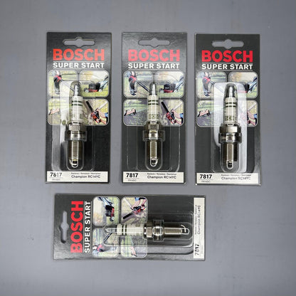 BOSCH Lawnmowers Spark Plug 4 PCS For Saturn Chevrolet Oldsmobile Mercury Ford