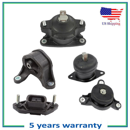 Set 5PCS Engine & Manual Trans Mount w/ Bracket For 2008-2012 Honda Accord 2.4L