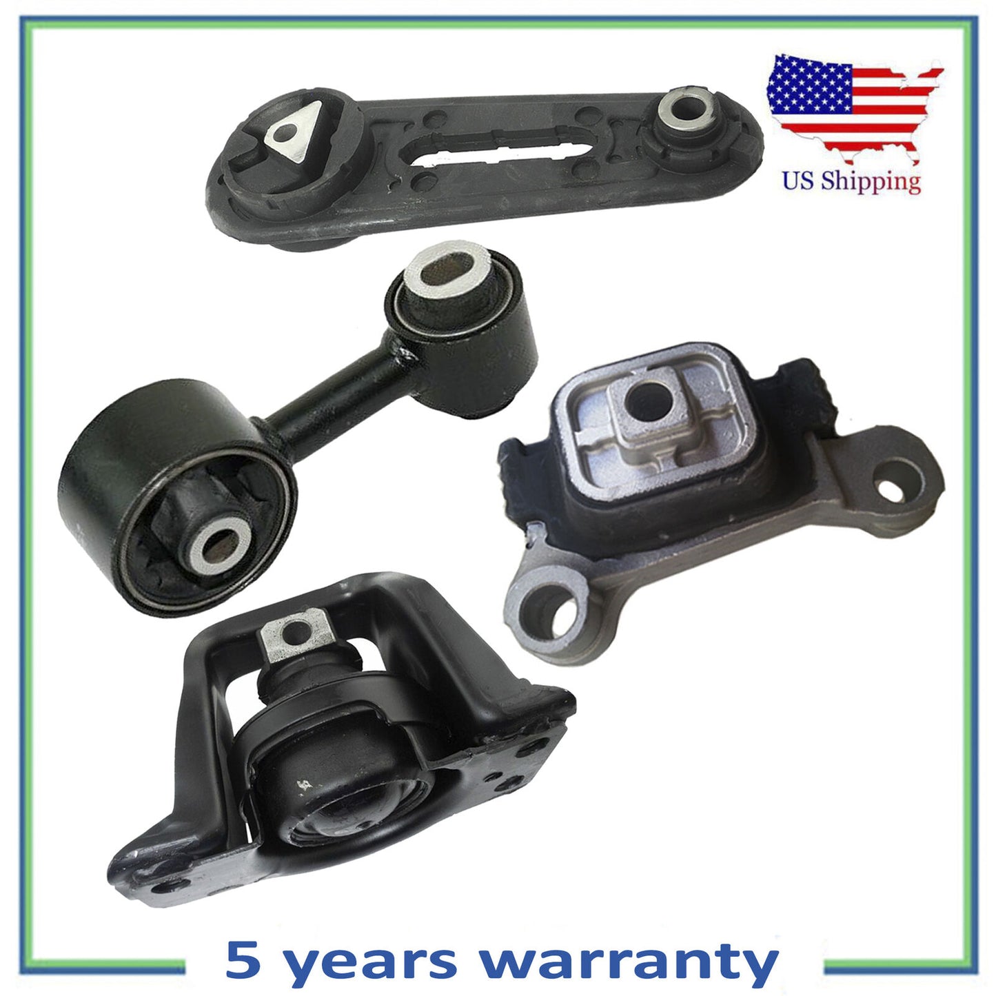 Set 4 pcs Engine Motor Mount For 13-18 Chevrolet City Express Nissan NV200 2.0L