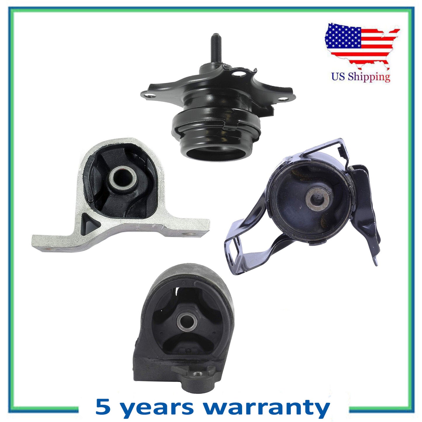 4PCS Motor & Trans Montaje Para 2002-2004 Honda Civic 1.7L Automático