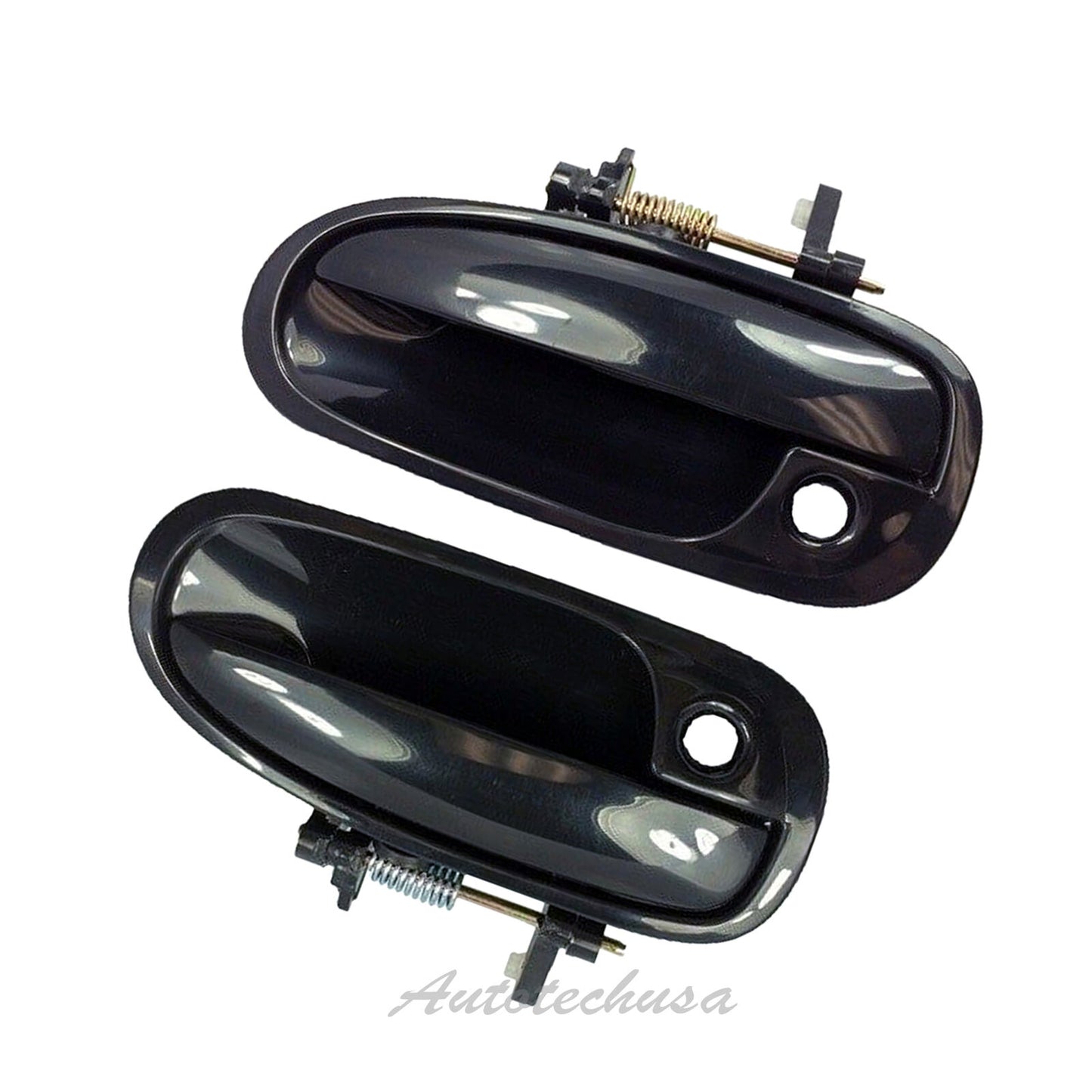 Front Outside Door Handle Set 2PCS For 1996-2000 Honda Civic Smooth Black DS556