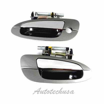 For NISSAN ALTIMA Front Pair K11 Smoke Met Chrome MotorKing Door Handle DS361