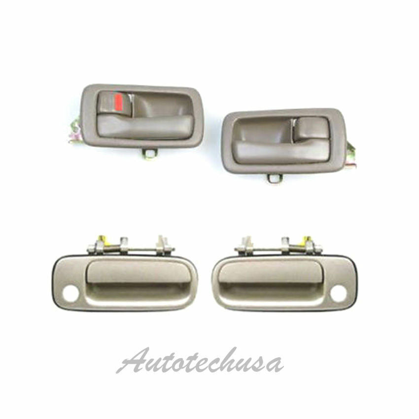 92-96 Para Camry Puerta Mango 2 Frente Exterior Beige 4M9 & 2 Marrón DS405