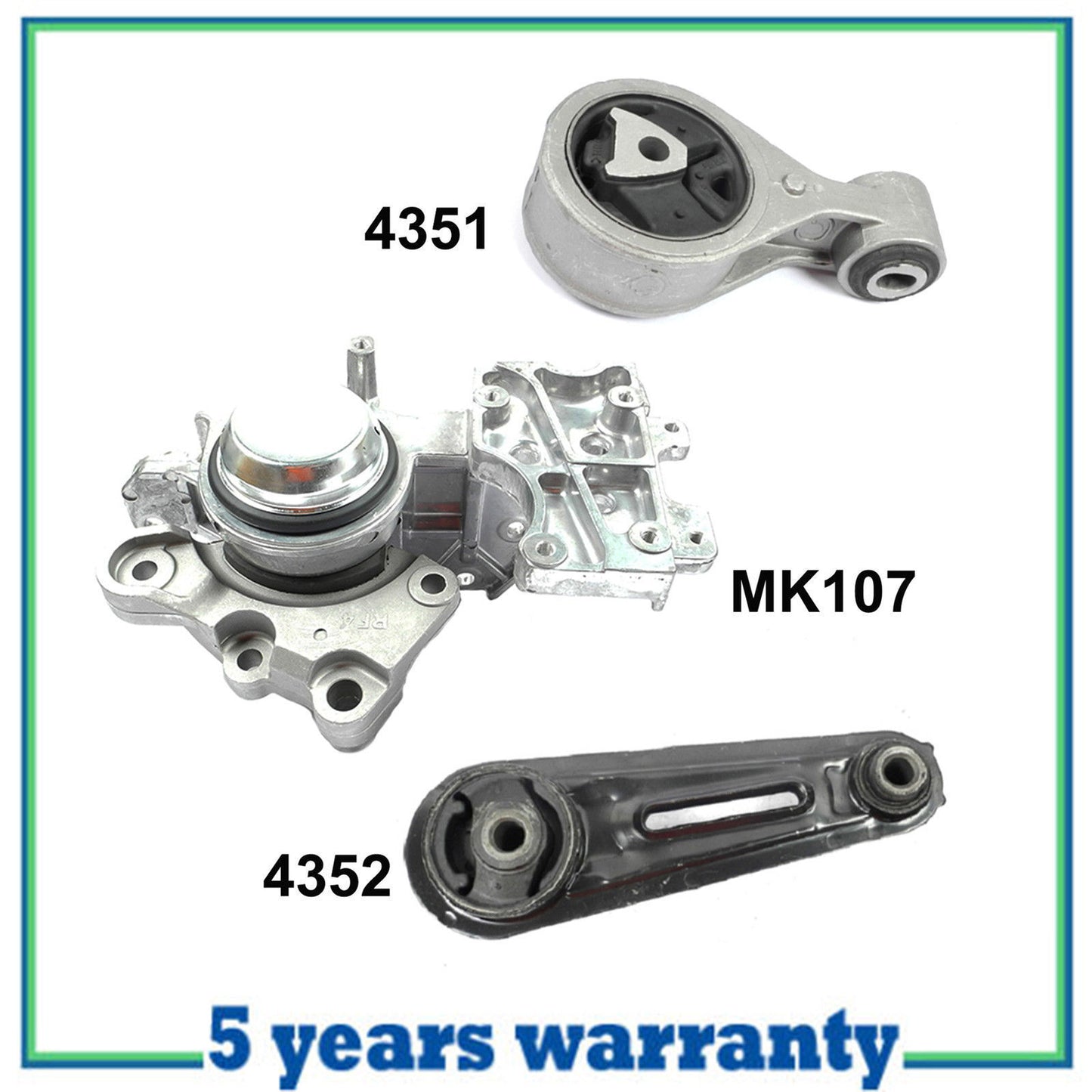 Engine Motor & Trans. Mount For Nissan Rogue Sentra 2.5L M1351 4351 4352 MK107