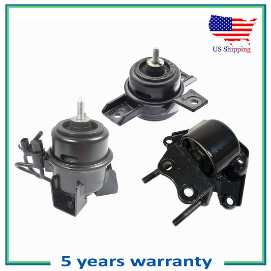 Set 3Pcs Motore & Trans Montante MotorKing Per 07-09 Hyundai Santa Fe 3.3L