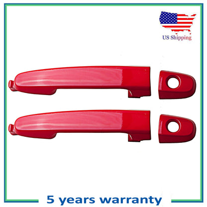 Front Left & Right 2PCS Outside Door Handle For 05-10 Scion tC xA xB xD 3P0 Red