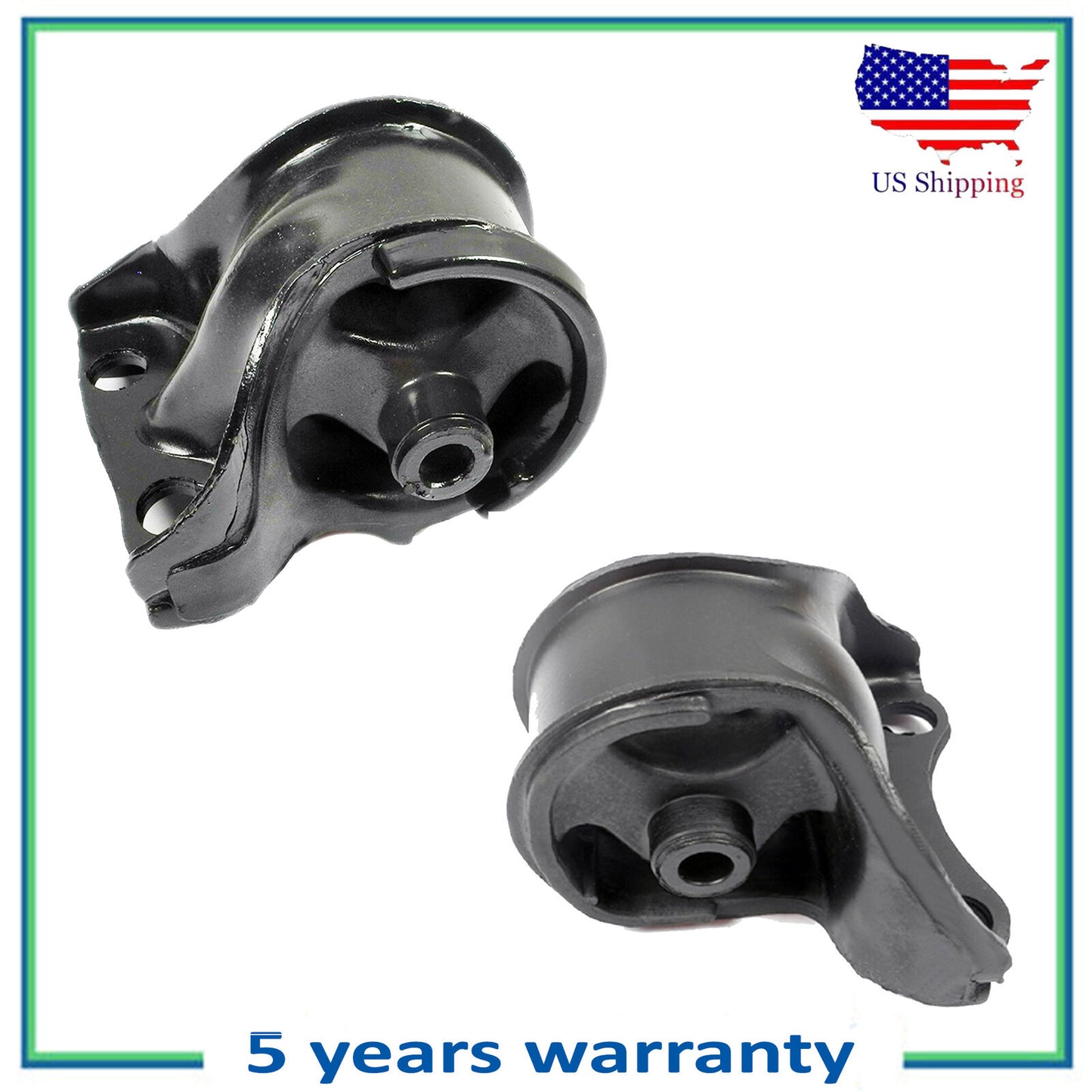 2PCS Engine Motor & Trans Mount For 1992-1993 Honda Civic 1.5L 6533 6551 AT