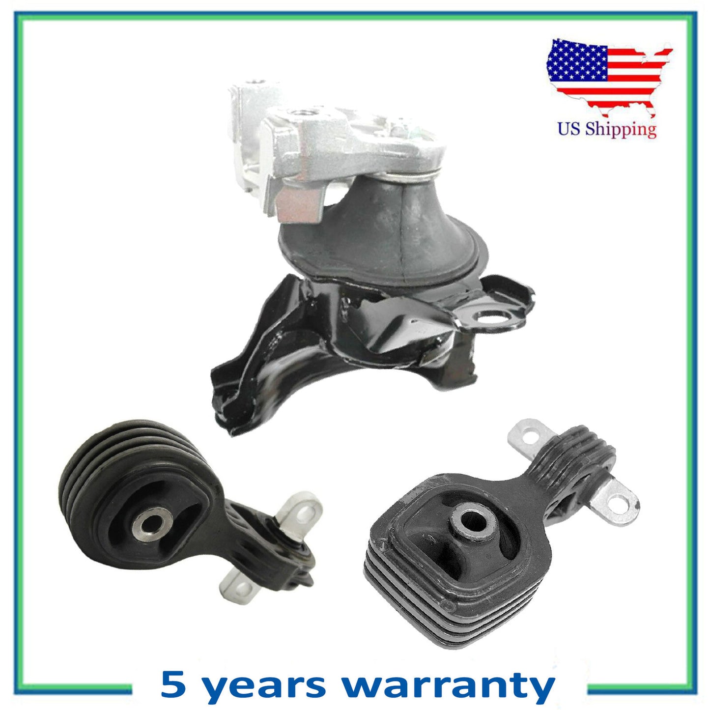 Delantero Derecho Inferior Superior Motor Montaje Set 3PCS Para 2012-2014 Honda