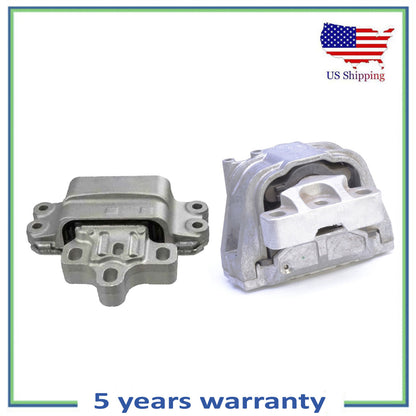 Set 2PCS Front Right Engine Motor & Transmission Mount For Volkswagen Passat 3.6