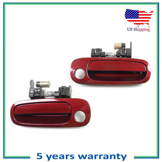 98-02 For Corolla Front L/R Pair 3M8 Burgundy Red Outside Door Handle DS134