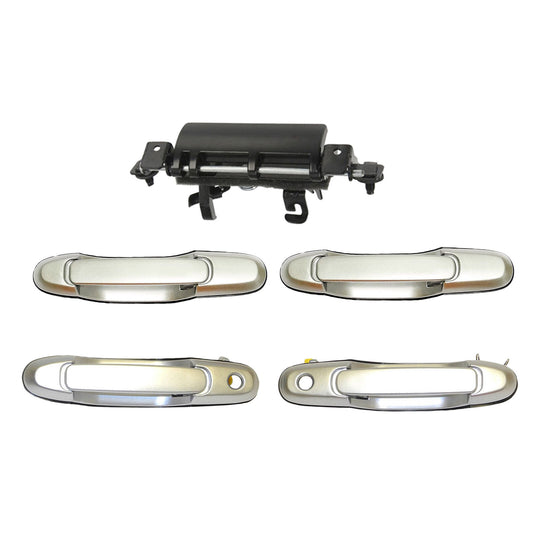 Set Outside Tailgate Door Handle For 98-03 Toyota Sienna Silver Shadow Pearl 1D7