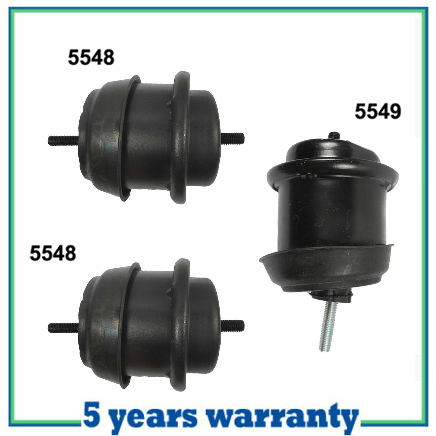 Motor Montaje Juego 3 Para Buick Chevrolet GMC Saturn 3.6 V6 M1015 5548 2 5549