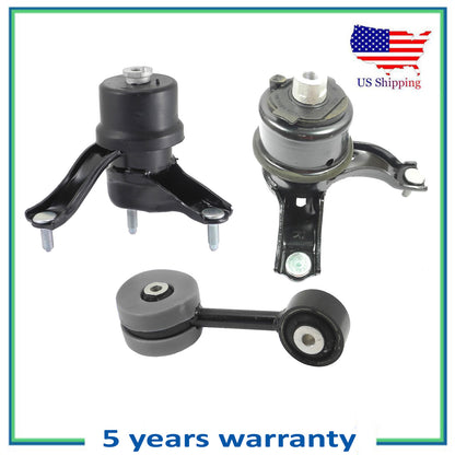 Set Engine Motor & Trans Mount Polyurethane For 04-07 Toyota Highlander 2.4 2WD