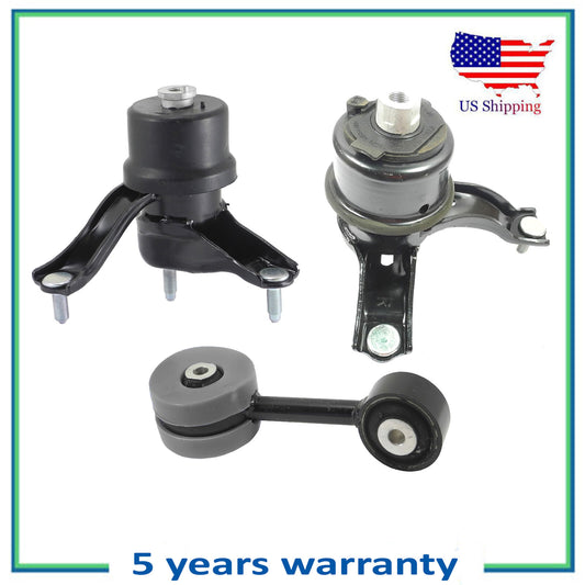 Set Engine Motor & Trans Mount Polyurethane For 04-07 Toyota Highlander 2.4 2WD