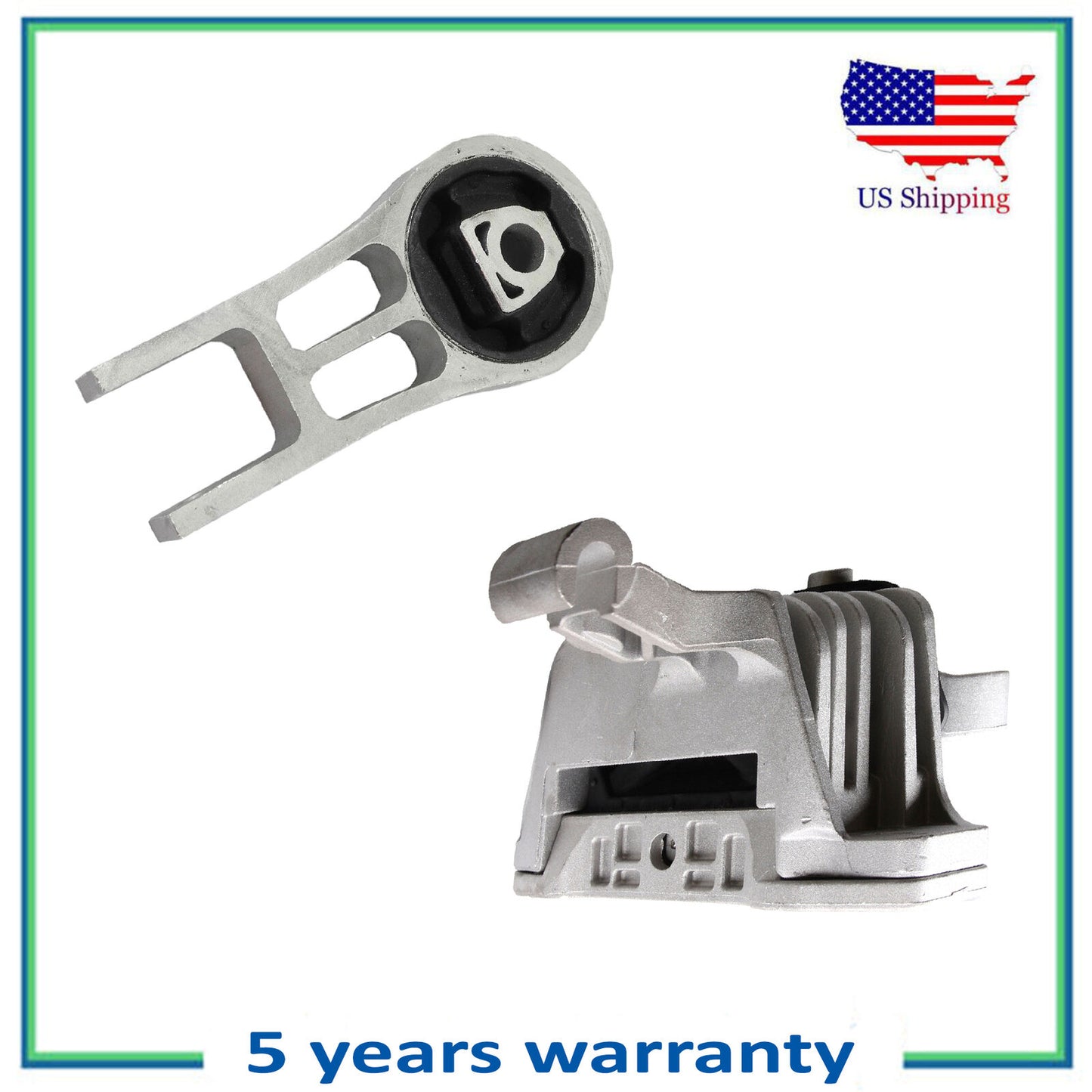 Set 2PCS Rear Engine Motor & Left Auto Trans. Mount For 15-17 Chrysler 200 2.4L