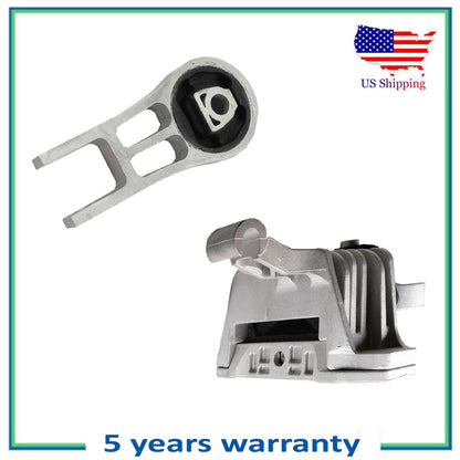 Set 2PCS Rear Engine Motor & Left Auto Trans. Mount For 15-17 Chrysler 200 2.4L